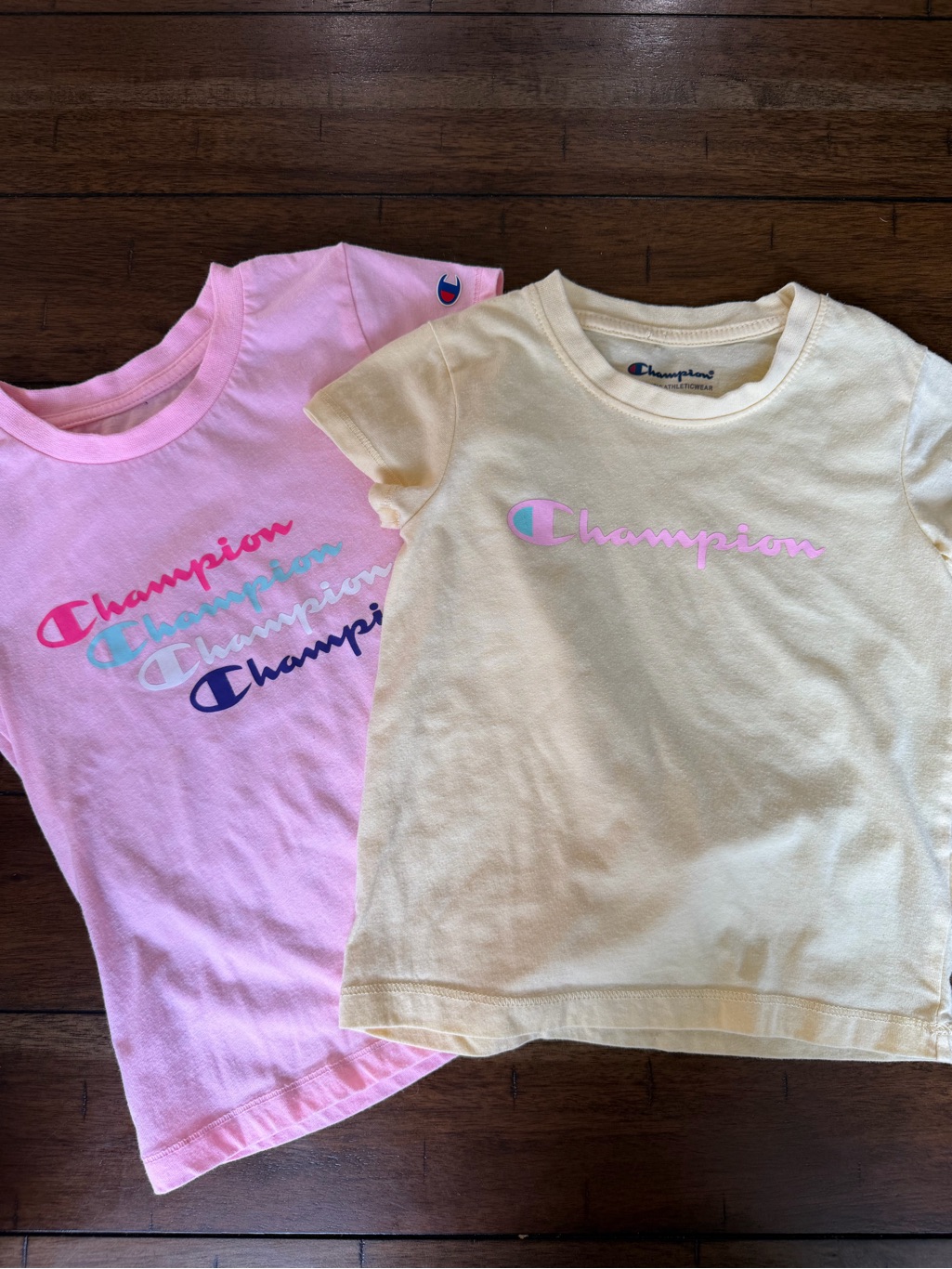Champion Kids' Short Sleeve Tees - Pink & Yellow